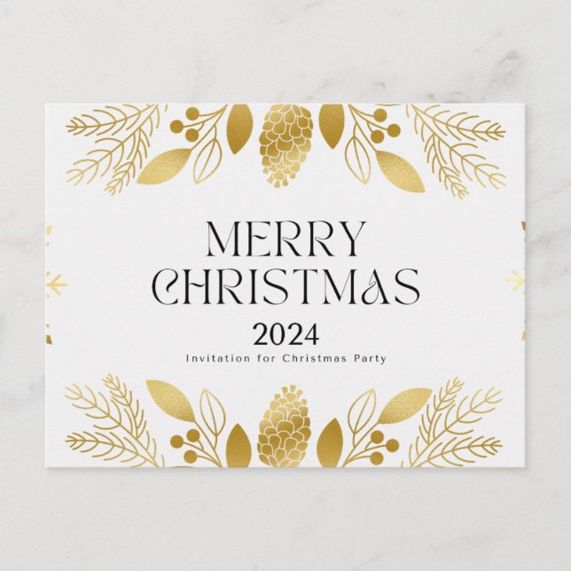 Cartões de agradecimentos de Natal Festivo Verde e (Frente)