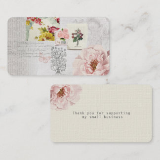 Cartões de agradecimentos de negócios de colagem d