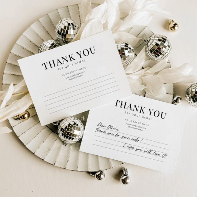 Cartões de agradecimentos de negócios mínimo (Criador carregado)