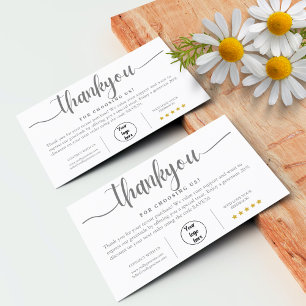 Cartões de agradecimentos de negócios personalizad