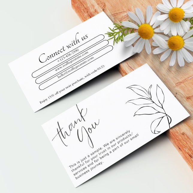 Cartões de agradecimentos de negócios personalizad (Personalized Business Thank You Card)