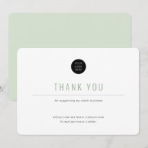 Cartões de agradecimentos de negócios simples e mi