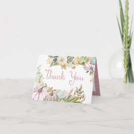 Cartões de agradecimentos de outono da Abóbora de 