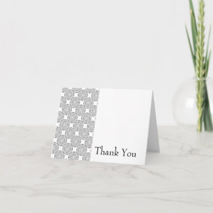 Cartões de agradecimentos de Padrão do Círculo Vin