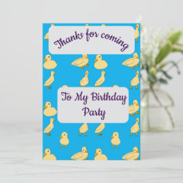 Cartões de agradecimentos de Patos Bebês