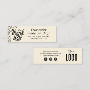 Cartões de agradecimentos de Pedidos Personalizado