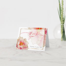 Cartões de agradecimentos de pedreiro Rosa Exótico