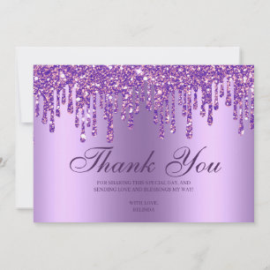 Cartões de agradecimentos De Pés De Bebê Roxo C