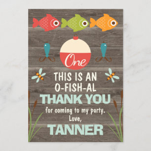 Cartões de agradecimentos de pesca O-fish-ally