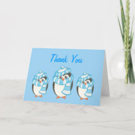 Cartões de agradecimentos de pinguim