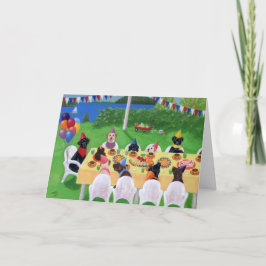Cartões de agradecimentos de pintura do Partido La