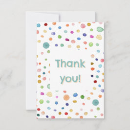 Cartões de agradecimentos de Pontos de Aquarela do