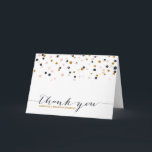 Cartões de agradecimentos de Pontos de Confetti Ro<br><div class="desc">Na moda de Cartões de agradecimentos de Pontos de Confetti e placas únicas com pontos de confete púrpura escura,  dourado e escuro. Itens correspondentes e outras cores estão disponíveis.</div>