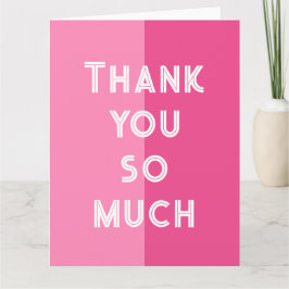 Cartões de agradecimentos de pop cor-de-rosa moder