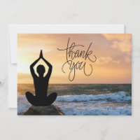 Cartões de agradecimentos de Posição do Yoga