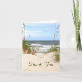 Cartões de agradecimentos de praia