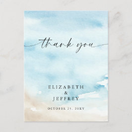 Cartões de agradecimentos de praia no Oceano Oceân