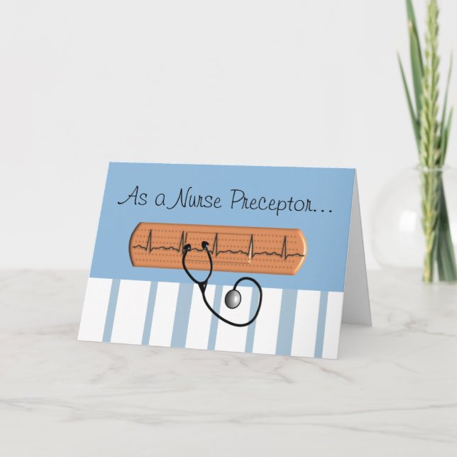Cartões de agradecimentos de preceptor de enfermei (Frente)