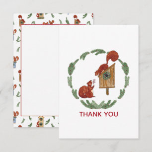 Cartões de agradecimentos de presentes de esquilo