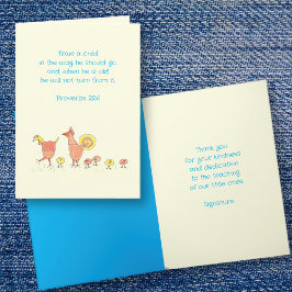 Cartões de agradecimentos de Professores da Escola