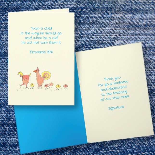 Cartões de agradecimentos de Professores da Escola (Criador carregado)