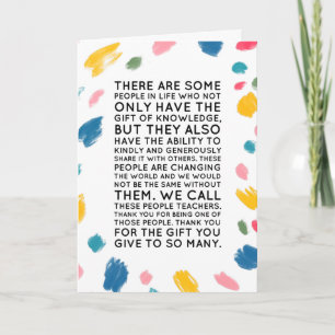 Cartões de agradecimentos de Professores - Única C