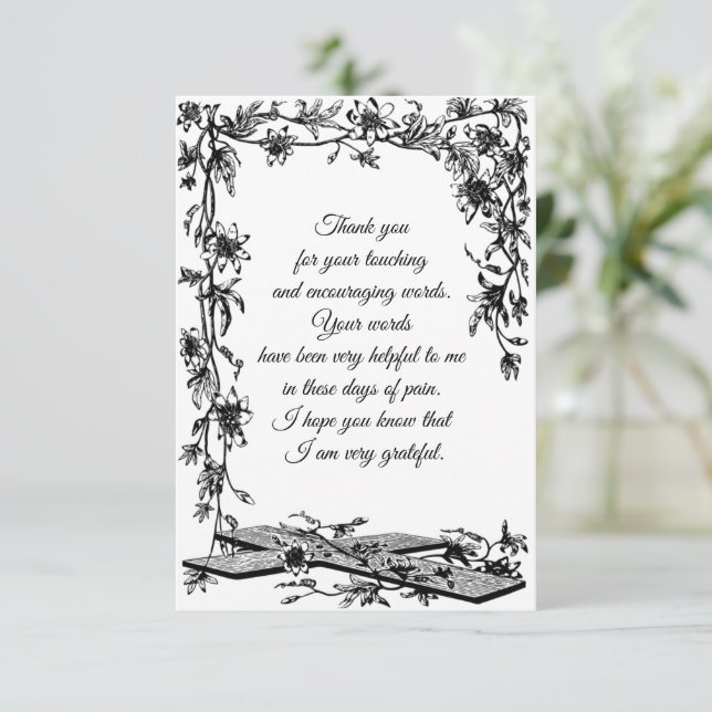 Cartões de agradecimentos de quadro de vinheta (Em pé/Frente)