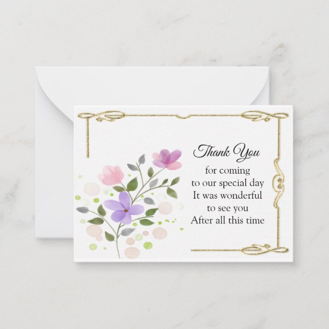 Cartões de agradecimentos de Quadro Dourado da Flo (Frente)