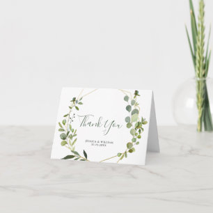 Cartões de agradecimentos de quadros geométricos d