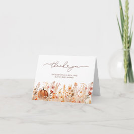 Cartões de agradecimentos de queda do Chá de frald