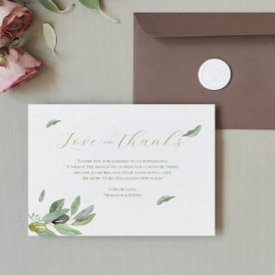 Cartões de agradecimentos de Ramo de Azeitona Mode