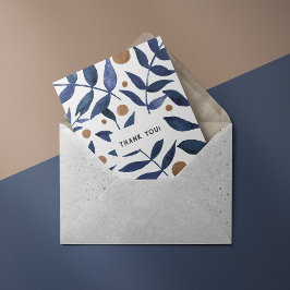 Cartões de agradecimentos de ramos de Indigo de Aq