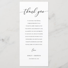 Cartões de agradecimentos de Recepção de casamento