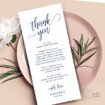 Cartões de agradecimentos de Recepção de casamento<br><div class="desc">Adicione um toque pessoal e atencioso à sua celebração de casamento com este cartões de agradecimentos moderno de janto de casamento romance. Concebido para ser colocado no lugar de cada convidado, esta elegante peça de papelaria de casamento ajuda-o a expressar gratidão e a criar uma atmosfera quente e acolhedora. Com...</div>