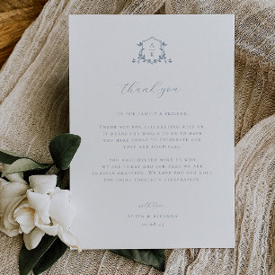 Cartões de agradecimentos de Recepção de Crest de 