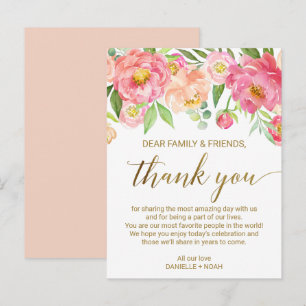 Cartões de agradecimentos de Recepção de Flor de P