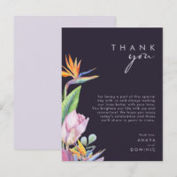 Cartões de agradecimentos de Recepção Roxo Colorid