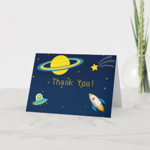 Cartões de agradecimentos de Rocket de espaço do