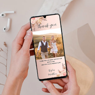 Cartões de agradecimentos de rosa de capa de capa