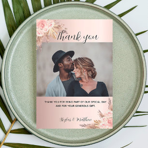 Cartões de agradecimentos de rosa de capa de capa