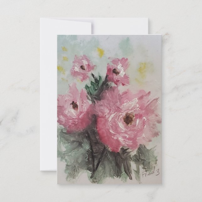 Cartões de agradecimentos de Rosas Pinkaluscious (Frente)