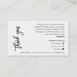 Cartões de agradecimentos de Script Chic do Jewelr