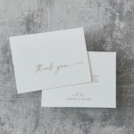 Cartões de agradecimentos de Script Dourado do Ros