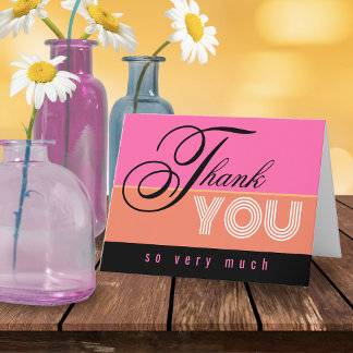 Cartões de agradecimentos de Script Elegante