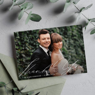 cartões de agradecimentos de script na moda exclus