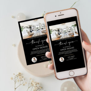 Cartões de agradecimentos de Script Open House do 