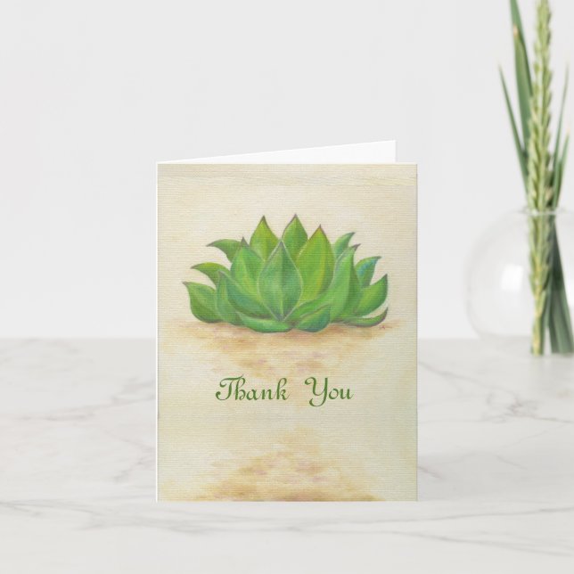 Cartões de agradecimentos de sempervivum (Frente)