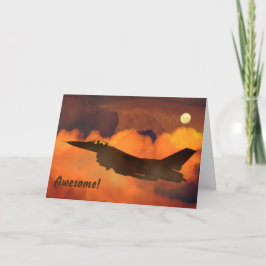 Cartões de agradecimentos de Serviço Militar Jet e