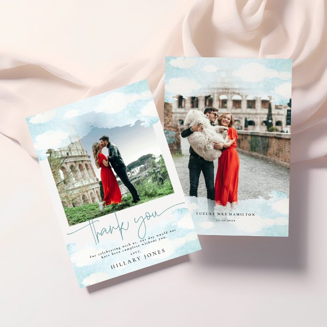 Cartões de agradecimentos de Showe Azul e Brida Br (Criador carregado)