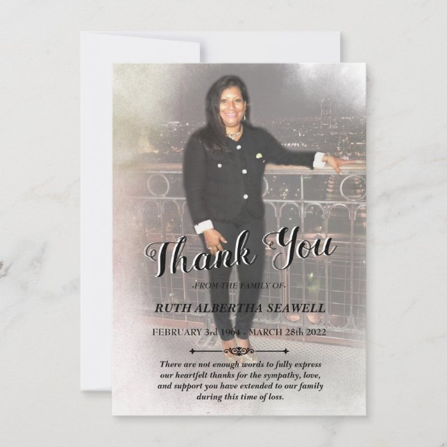 Cartões de agradecimentos de simpatia (Frente)